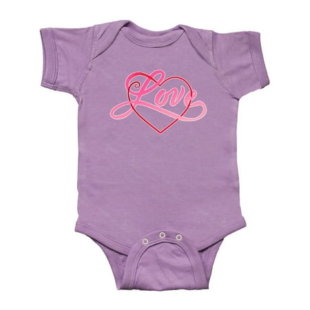 

Inktastic Love in Red and Pink with Heart Gift Baby Boy or Baby Girl Bodysuit