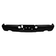 REAR STEP BUMPER ASSEMBLY; BLACK/PAINT TO MATCH FINISH; FOR 1500 MODELS WITH DUAL EXHAUST; WITHOUT PARK ASSIST SENSOR HOLES; INCLUDES