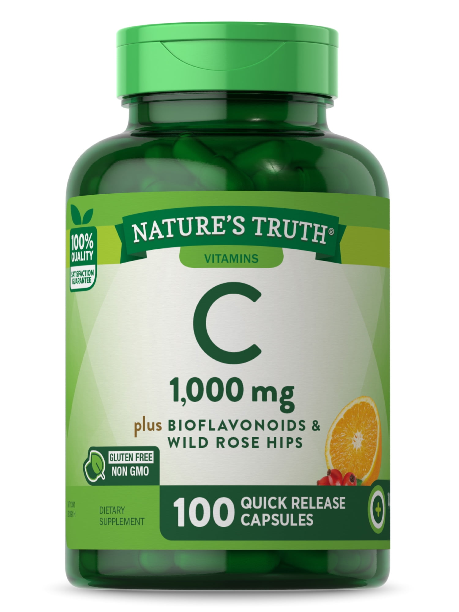 Vitamin C with Rose Hips and Bioflavonoids 1000mg 100 Quick Release