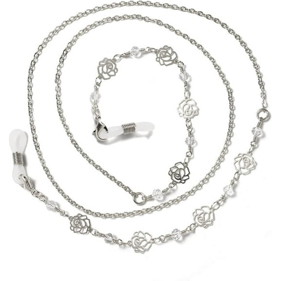 Zhengup Eyewear Chain Eyeglasses Lanyard Metal Rose Style Sunglasses Strap Holder for Women Girls