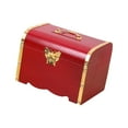 thumbnail image 4 of TISHITA Keepsake Jewelry Box Treasure Chest Trinket Storage Chest Box Wooden Piggy Bank for Home Decoration, Kids Gifts, Party Favors Small, 4 of 8