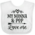 thumbnail image 3 of Inktastic Nonna and Pop Love Me Girls Baby Bib, 3 of 4