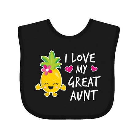 

Inktastic I Love My Great Aunt with Pineapple Gift Baby Girl Bib