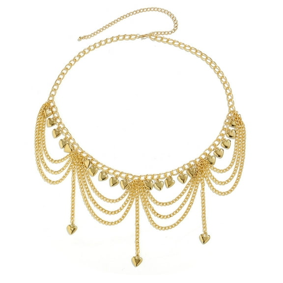 XmhyTop-A Multilayer Metal Belly Chain Body Jewelry Waist Accessory, Adjustable Everyday Wear Belly Chain Jewelry, 1 Piece,B19