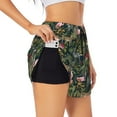 thumbnail image 3 of Lsque Flamingos And Palm Leaves Printed Women's Running Shorts with Liner Pockets,Elastic Quick Dry Workout Athletic Gym Yoga Shorts,Womens High Waist Shorts-X-Large, 3 of 9
