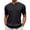 #0220-Black, variant on Qiyinn Men's Fashion Casual Solid Color Breathable Knit Short Sleeve Lapel Shirts