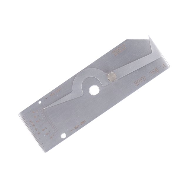 Wchiuoe Welding Gauge Single Stainless Steel Undercut Inch Inspection Weld Measuring Tool V‑WAC,Single Weld Gauge,Inch Inspection Gauge