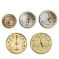thumbnail image 4 of Metal Weather Instrument Set, Humidity & Pressure Monitor for Vintage Indoor/Outdoor Decor - 70-130mm, 4 of 8