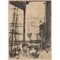 thumbnail image 2 of James Abbott McNeill Whistler 11x14 Gold Ornate Wood Frame and Double Matted Museum Art Print Titled - Rotherhithe (1860), 2 of 4