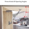 thumbnail image 4 of Bisagra de soporte para elevación de puerta de armario de muebles, ángulo de apertura de 75°/90°/110°, viene con llave hexagonal, 2 uds., 4 of 5