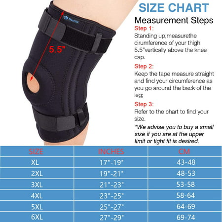 Knee Sleeve Plus Size for Large Leg - Detachable Strap Design, Open ...