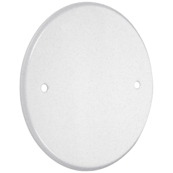 Placa ciega redonda metálica blanca TayMac LPB3325 de 12,7 cm