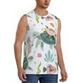 thumbnail image 2 of Easygdp Turtle and Sea Life Men's Breathable Tank Tops Sleeveless Sporty T Shirts for Basketball, Mountaineering, Bodybuilding -3X-Large, 2 of 8