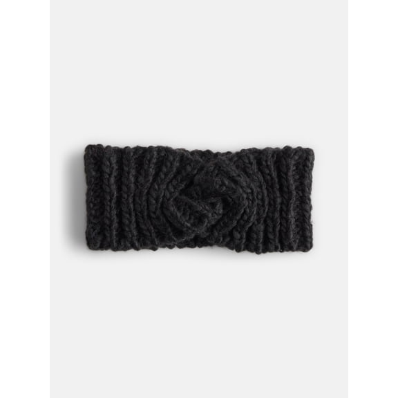 Scenario Women's Chunky Textured Headband, One Size Fits Most, Black Soot