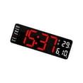thumbnail image 2 of serony Modern Digitals Wall Clock Calendar Clocks Hall Clock Bedrooms Remote Adjustable Brightness NightStand red, 2 of 8