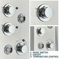 thumbnail image 4 of Zamery 6 in 1 Shower Panel Tower System with LED Rainfall Waterfall Shower Head,Multi-Function Shower Column with 4 Body Massage Jets Hand Shower Bathtub Spout,Brushed Nickel, 4 of 11
