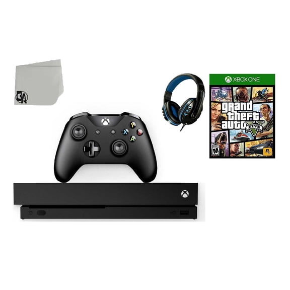 Microsoft Xbox One X 1TB Gaming Console Black with Grand Theft Auto V