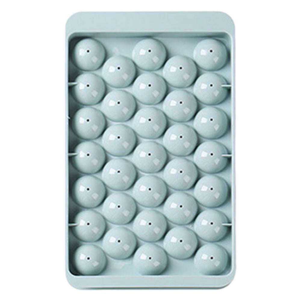 Ice Cube Tray, Round Ice Trays for Freezer,Circle Ice Cube Molds Making 1.0  Inch Small Ice Balls,Sphere Ice Makers for Cocktail Whiskey Tea Coffee Wine  Or Storage Some Fish Meats (Light Blue) 