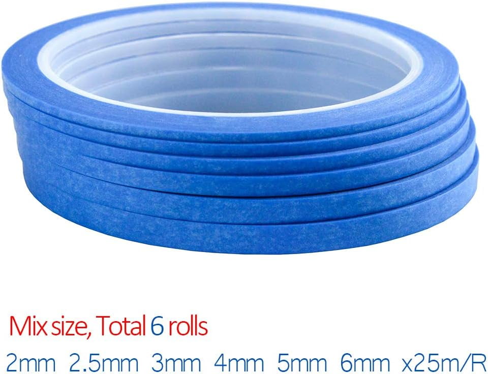 Washi Masking Tape for DIY Nail Arts Drawing Pattern Making (Blue)