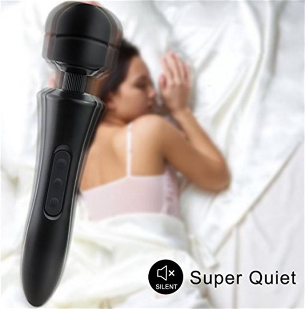 Happon Personal Wand Massager, USB Rechargeable Electric Massager, Relieve Back, Neck & Muscle Pressure (Black)