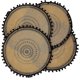 thumbnail image 1 of Juego de 4 manteles individuales redondos para mesa de comedor con bola negra, cena de comedor negra, mesa beige trenzada moderna y camino circular de otoño, plato de cocina, 1 of 5