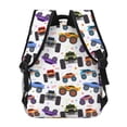thumbnail image 4 of Gaeub Cartoon Monster Trucks1 Ergonomic Lightweight Laptop Backpack - Multiple Pockets for School, Work, Travel, Outdoor Activities -One Size, 4 of 5