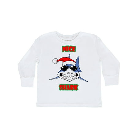 

Inktastic NICE Shark! Gift Toddler Boy or Toddler Girl Long Sleeve T-Shirt