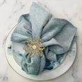 thumbnail image 5 of 12 Pieces Snowflake Napkin Rings Christmas Napkin Ring Buckle Rhinestone Pearl Napkin Holder for Christmas Table Decor, 5 of 5