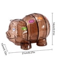 thumbnail image 2 of Bangcool Piggy Bank Pig Cute Four Grid Large Capacity Plastic Coin Bank Coin Saving Box, 2 of 10