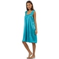 thumbnail image 2 of Casual Nights Women's Satin Lace Sleeveless Night Gown, 2 of 2