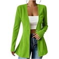 thumbnail image 3 of Uootdi Women's Collarless Single Button Blazer Long Sleeve Work Cardigan Open Front Corduroy Jackets Slim Fit Business Casual Women Top, 3 of 7