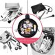 thumbnail image 5 of KAIYANG Bolsa de maquillaje, organizador de un solo paso con diseño de cordón (negro), 5 of 5