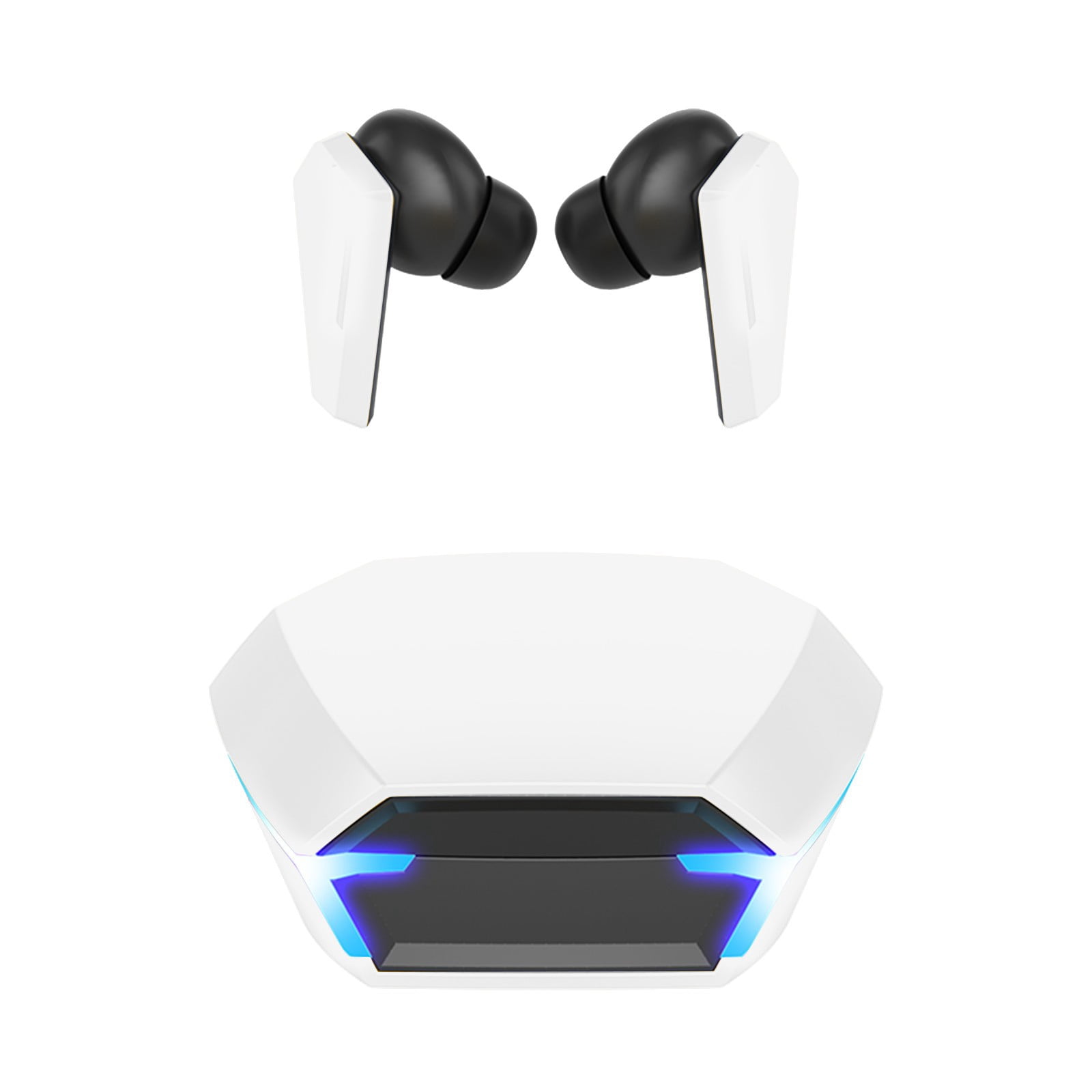 Wireless Earbuds 75hrs Bluetooth 5.3 Headphone Sport, 2026 Bluetooth Earbuds Stereo Deep Bass Over Ear Bud with Earhooks, ENC Noise Cancelling Mic, IPX7 Waterproof Earphone(Silver)