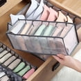 thumbnail image 2 of Caja de almacenamiento estilo cajonera de lencería japonesa coreana, organizador de calcetines de malla para el hogar, bolsa de almacenamiento para armario y dormitorio, 11/7/6 vigas, 2 of 5