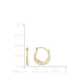 thumbnail image 4 of Brilliance Fine Jewelry 10K Yellow Gold Polished Round Swirl Hoop Earrings, 4 of 4