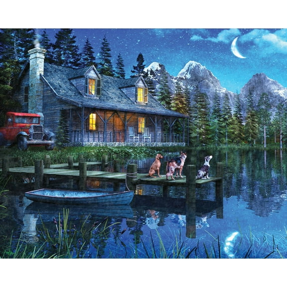 Springbok 1000 Piece Moonlit Night Jigsaw Puzzle for Adults  - Made in USA