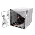 thumbnail image 5 of Star Dog Crate Cover, Themed Bicolour Shapes Dreaming Minimal Pastel Design, Easy to Use Pet Kennel Cover Small Dogs Puppies Kittens, 7 Sizes, Pale Pink Lavender White, by Ambesonne, 5 of 6