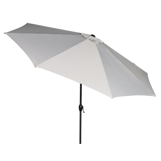 Mainstays 11ft Stone Round Outdoor Tilting Market Patio Umbrella with Crank