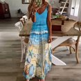 thumbnail image 3 of Beach Seashell Starfish Design Sleeveless Dress Woman Fashion Long Dresses Women's Summer Suit Dress 2025, 3 of 7