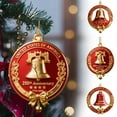 thumbnail image 6 of United States 250th Anniversary Bell Ornament, Metal Hanging Bell Christmas Tree Decorations, Vintage-Style Cast Metal Doorbell Decoration with Commemorative Detailing, 6 of 6