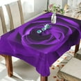 thumbnail image 4 of Unbreakable Square Tablecloths with Dust and Wrinkle Resistance-54x72In, Purple Rose Wedding Kitchen Picnic Buffet Holiday Party House Decor, 4 of 7