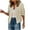 Beige, variant on Turilly Sequin Tops for Women Casual Long Sleeve Cardigan Zipper Crew Neck Sparkly Tops
