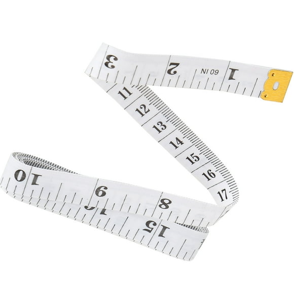 Tape Measure, PVC Plastic 60in Range Flexible Rule White Tape Double Scales Portable For Body Weight Loss
