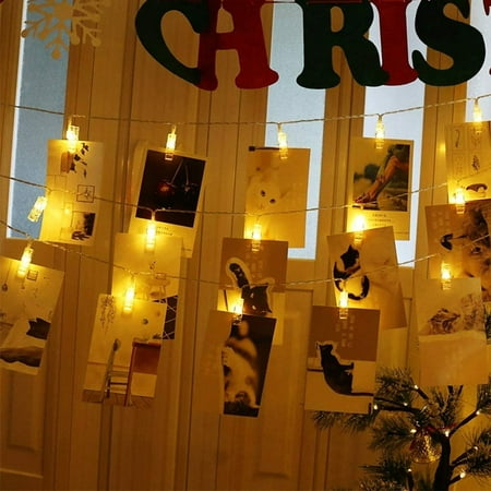 Casewin Photo Clip String Light LED Fairy Lights with 40 Photo Clips Warm White Indoor Fairy String Lights for Hanging Photos  Pictures Cards and Memos Birthday Wedding Party Decoration price history on PriceWatchPro