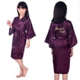 thumbnail image 2 of RTKFRFLM Girls Kids Kimono Robe 3/4 Sleeve Floral Embroidered Lightweight Wedding Pageant Flower Girl Cover Up Robe, 2 of 4