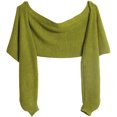 thumbnail image 1 of Hooded Cape for Women, Knitted Beach Cover Shirt with Rope Tie, Solid Color Outerwear for Spring Summer, Lightweight Polyester Spandex Blend, One Size Fits Most, 1 of 2