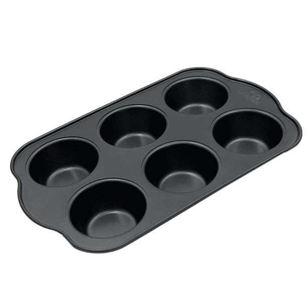 Molde Para Muffin Con 6 Cavidades De Acero Al Carbón Grande Vencort Molde/ Para Muffin/ Con 6 Cavidades
