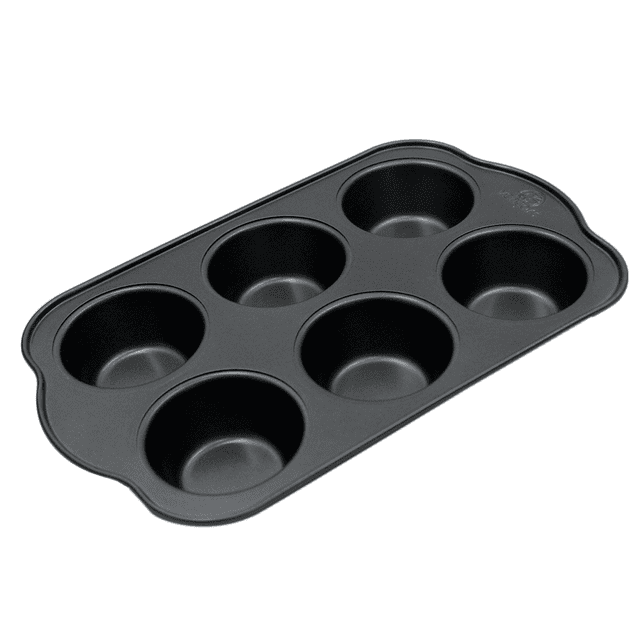 Molde Para Muffin Con 6 Cavidades De Acero Al Carbón Grande Vencort Molde/ Para Muffin/ Con 6 Cavidades