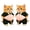 orange cat, variant on 2Pcs 3D Cat Belly Sticker,Super Soft Silicone Anti-Collision Sticker for Home Aesthetics,Cute Cat Wearing Clothes with Pink Belly Decals Gift