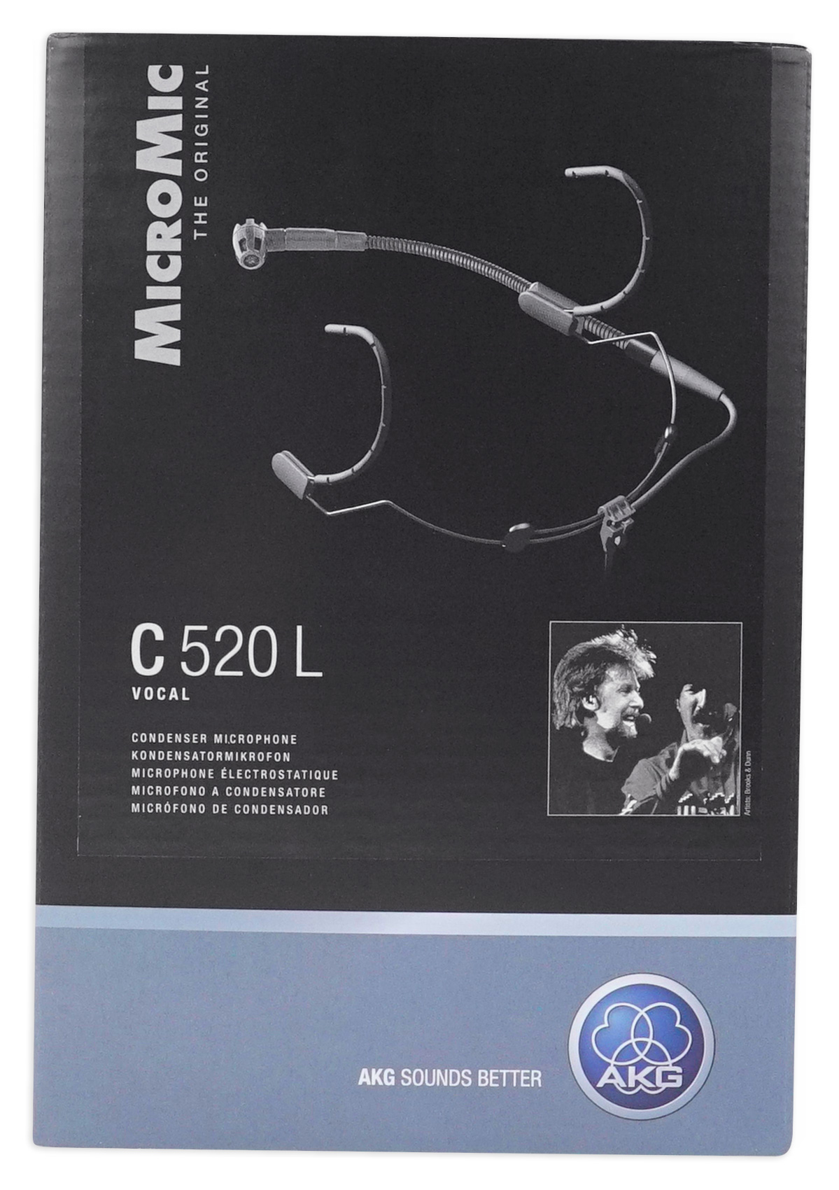 AKG C520 L Headset Microphone Vocal Condenser Mic For Presentations + Headphones